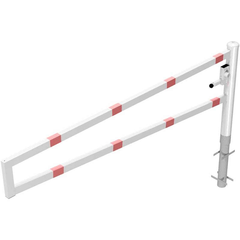 Schake Wegesperre Drehbar Einbetonieren Dreikant 2.500 mm Rot-Weiß von Schake