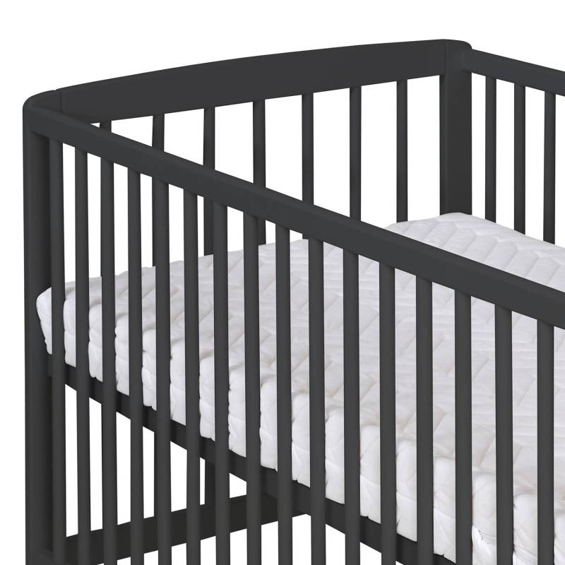 home24 Kinderbett Felix 60 x 120cm Schwarz/Schwarz von home24