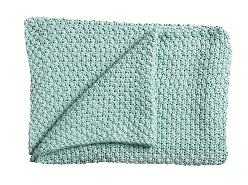 Schardt - Strickdecke Sunny Mint - Babydecke aus 100% Baumwolle - Weiche Babystrickdecke - Vielseitig verwendbare Decke für Babys - Auch als Tagesdecke geeignet - Waschbar bei 40 Grad - 75×100 cm von Schardt