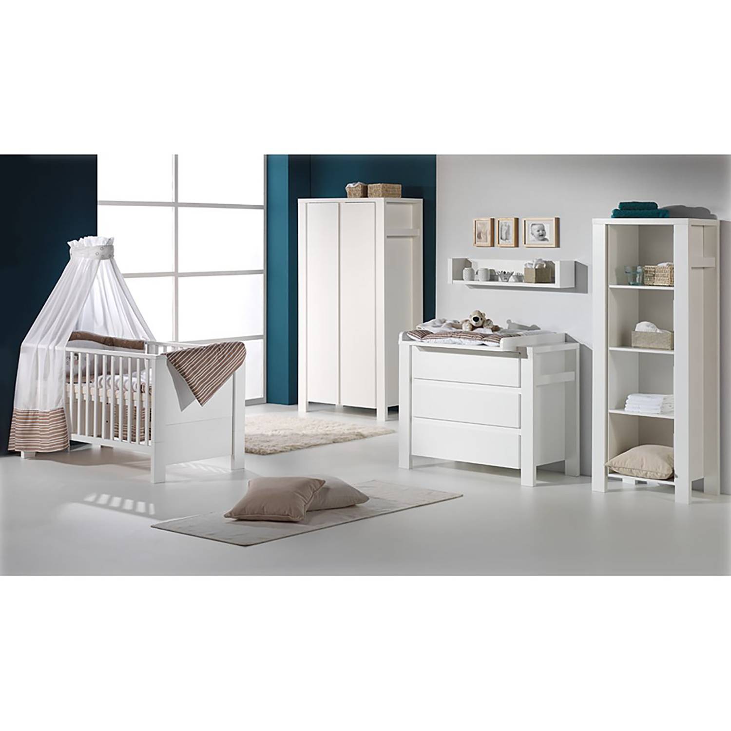 Schardt Babyzimmer Milano 3-teilig Weiß Spanplatte 78x82x150 cm (BxHxT) von Schardt