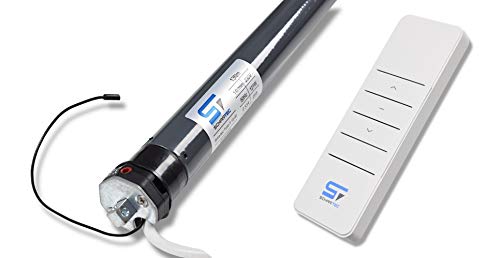 SCHARTEC Funk-Rolladenmotor inkl. Rolladen Fernbedienung - Rohrmotor, Funk Rolladenschalter - Rolladensteuerung 40 & 60 mm Welle Rolladenantrieb Funkfernbedienung (Tube F 40-60 mit Fernbedienung) von Schartec
