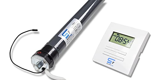 SCHARTEC Rolladenmotor Funk Zeitschaltuhr Komplettset Rohrmotor Timer Rolladenantrieb Set Rolladen (Tube F 10-60 mit Time F) von Schartec