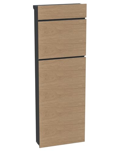 SCHARTEC Standbriefkasten freistehend SPB-9 Holz-Design Stand Briefkasten stehend groß Postkasten mit Fuß (ohne separates Zeitungsfach) von Schartec