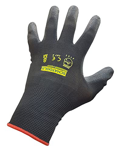 6 Paar Arbeitshandschuhe Montagehandschuhe schwarz Gr 11/XXL mit PU Latex Beschichtung EN 388 4121 Handschuhe Nylon Nylonhandschuhe Gartenhandschuhe 6 Paar Arbeitshandschuhe Montagehandschuhe schwarz Gr 11/XXL mit PU Latex Beschichtung EN 388 4121 Handschuhe Nylon Nylonhandschuhe Gartenhandschuhe von Schatools