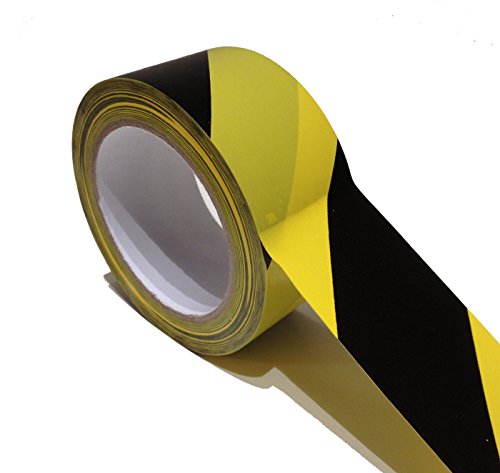 6 Rollen PVC Warnband Klebeband Markierungsband gelb/schwarz 50mm x 33m Signalband Absperrband Bodenmarkierungsband von Schatools