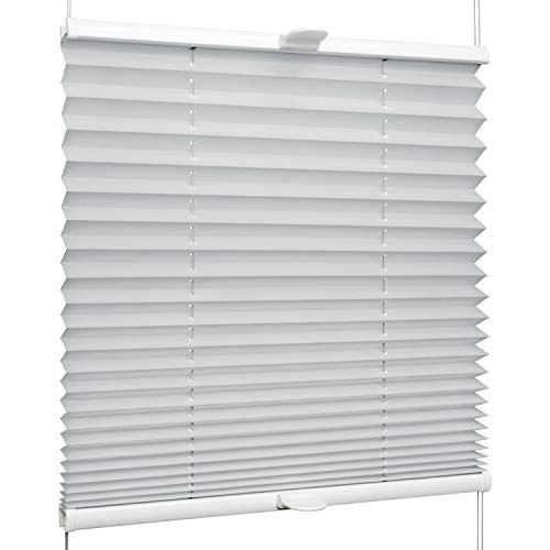 SchattenFreude Klemmfix-Plissee für Fenster | Mit Klemm-Haltern | Ohne Bohren | Silber, Breite: 75cm x Höhe: 150cm SchattenFreude Klemmfix-Plissee für Fenster | Mit Klemm-Haltern | Ohne Bohren | Silber, Breite: 75cm x Höhe: 150cm von SchattenFreude