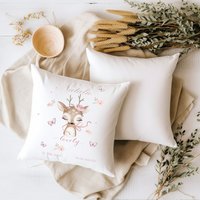 Kissen-Bezug Kinder /Namenskissen/Rehe Boho Geschenk Zur Geburt Wald von SchatzGeschenke