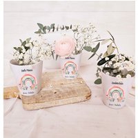 Personalisierter Blumentopf Mit Regenbogen,/Muttertag , Geburtstag Namen Und Daten Erzieherin Geschenk von SchatzGeschenke