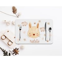 Platzset Platzdeckchen Mit Name/Hase Häschen/ Kinder Geschenk Geburtstag Weihnachten Boho von SchatzGeschenke