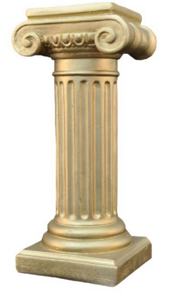 Schatzkiste1 Beistelltisch Säule Mäander Style Beistelltisch Dekosäule 100cm Griechische Antik (1x Beistelltisch), Höhe 100cm und handbemalt von Schatzkiste1