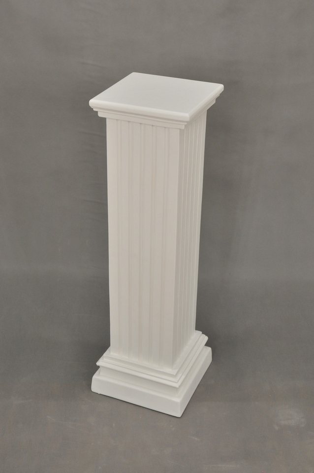 Schatzkiste1 Beistelltisch Säule Mäander Style Beistelltisch Marmoriert Dekosäule 85 cm Antik (1x Beistelltisch), handbemalt von Schatzkiste1