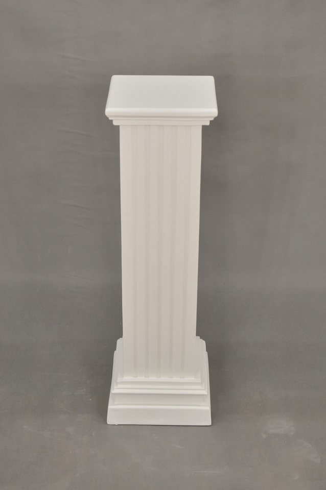 Schatzkiste1 Beistelltisch Säule Mäander Style Beistelltisch Marmoriert Dekosäule 85 cm Antik (1x Beistelltisch), handbemalt von Schatzkiste1