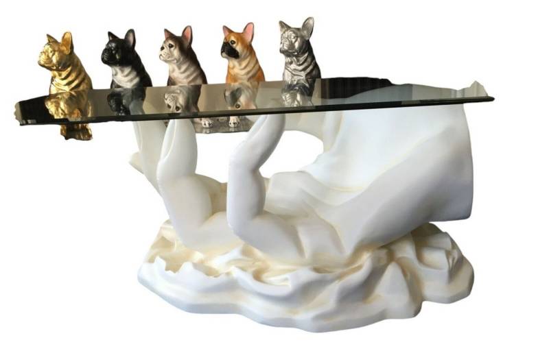 Schatzkiste1 Couchtisch Dekorativer Tisch Handtisch Couchtisch, Wohnzimmertisch (1 Tisch), Breite 80cm Handgefertigt von Schatzkiste1