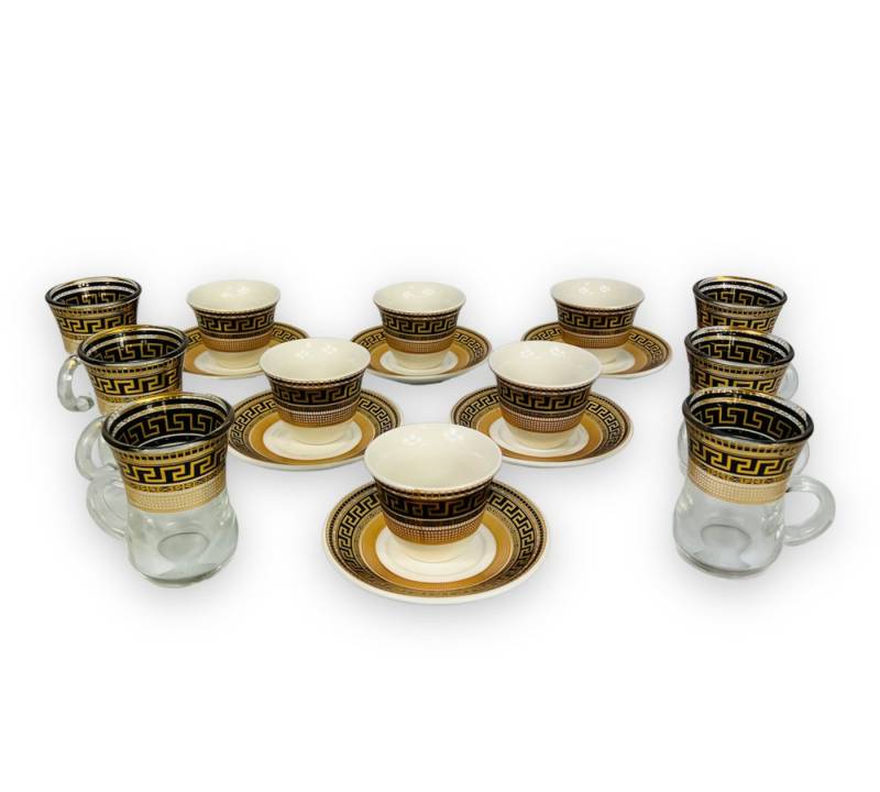 Schatzkiste1 Kaffeeservice 18-teiliges Kaffeeservice für 6 Personen Mokkatassen und Teegläser, 6 Personen, 18 teiliges Geschirr für 6 Personen Schatzkiste1 Kaffeeservice 18-teiliges Kaffeeservice für 6 Personen Mokkatassen und Teegläser, 6 Personen, 18 teiliges Geschirr für 6 Personen von Schatzkiste1