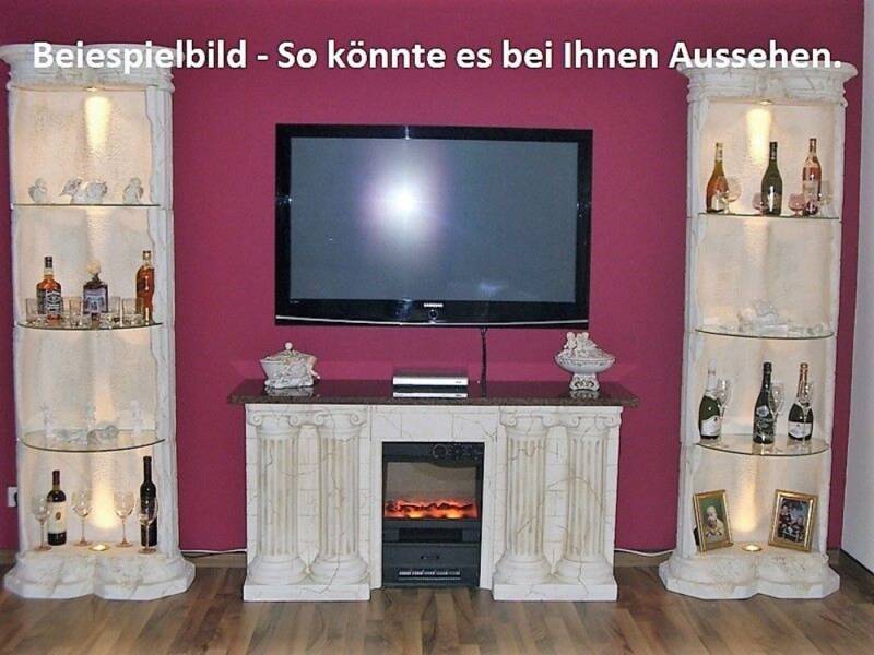 Schatzkiste1 Wohnwand Wohnwand Medienwand Vitrine Glasvitrine Eck Säule Eckregal Eckvitrine von Schatzkiste1