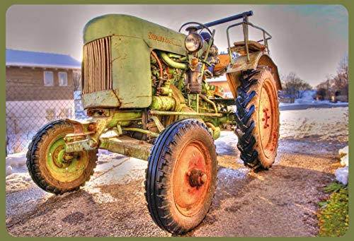 Schatzmix 20x30 cm Dieselross Traktor Bulldog historisch Metall Schild Blechschild, Blech von Schatzmix