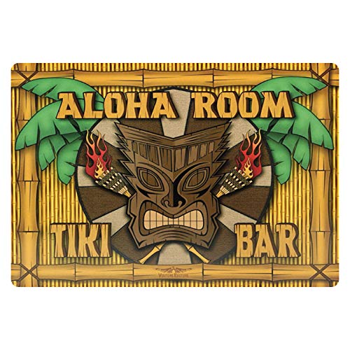 Schatzmix Alkohol Aloha Room Tiki Bar Metallschild Wanddeko 20x30 cm tin Sign Blechschild, Blech, Mehrfarbig von Schatzmix