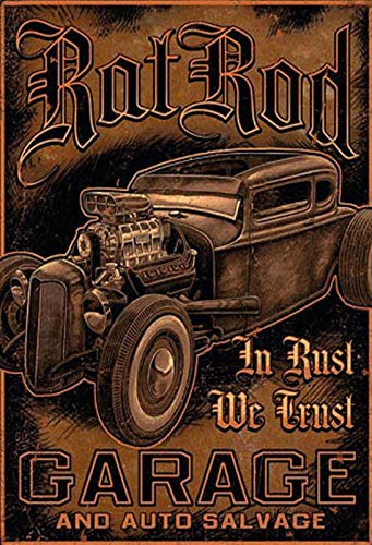 Schatzmix Auto Hot Rod Garage Salvage Metallschild Wanddeko 20x30 cm tin Sign Blechschild, Blech, Mehrfarbig von Schatzmix