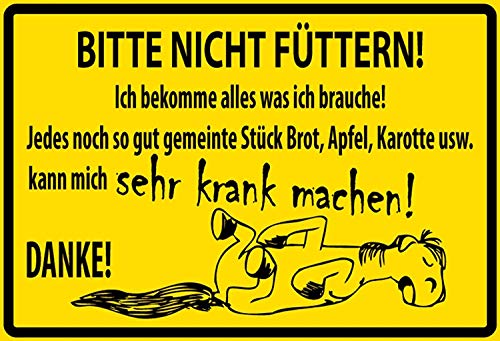 Schatzmix Bitte Nicht Füttern Pferde Wand Retro Eisen Poster Malerei Plaque Blech Vintage Personalisierte Kunst Kreati Blechschild, 20x30 cm von Schatzmix