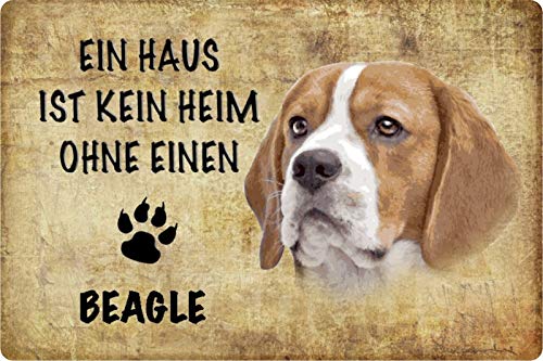 Schatzmix Blechschild Hund Kein Heim ohne EIN Beagle Metallschild Wanddeko 20x30 tin Sign Schatzmix Blechschild Hund Kein Heim ohne EIN Beagle Metallschild Wanddeko 20x30 tin Sign von Schatzmix