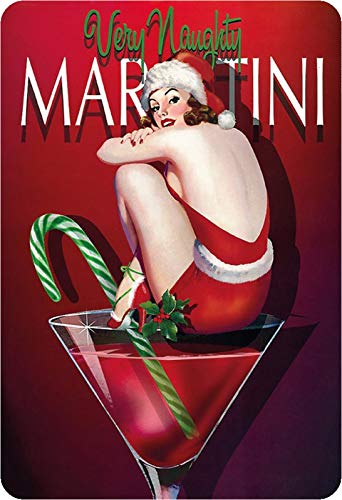 Schatzmix Blechschild Cocktail Pinup Pinup sexy Frau Martini Metallschild Wanddeko 20x30 tin Sign von Schatzmix