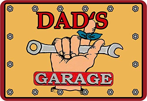 Schatzmix Blechschild Spruch Dads Garage Metallschild Wanddeko 20x30 cm tin Sign von Schatzmix