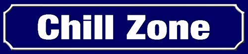 Schatzmix Straßenschild Chill Zone Metallschild 46x10 cm Wanddeko tin Sign Blechschild, Blech, Mehrfarbig, 20x30 cm von Schatzmix