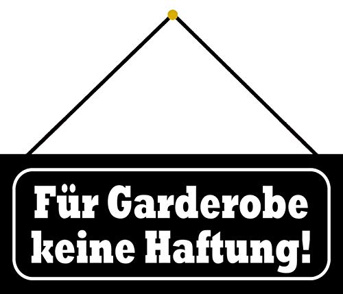Schatzmix Garderobe Keine Haftung Metallschild 27x10cm Deko mit Kordel Blechschild, Blech, Mehrfarbig, 27x10 cm Schatzmix Garderobe Keine Haftung Metallschild 27x10cm Deko mit Kordel Blechschild, Blech, Mehrfarbig, 27x10 cm von veeu