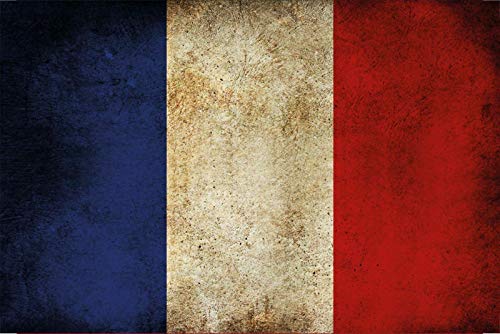 Schatzmix Land Fahne Frankreich National Flagge Metallschild Wanddeko 20x30 cm tin Sign Blechschild, Blech, Mehrfarbig von Schatzmix
