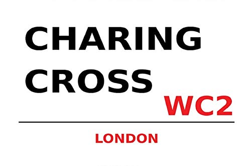 Schatzmix Street Charing Cross London WC2 White Metallschild Wanddeko 20x30 tin Sign Blechschild, Blech, Mehrfarbig, 20x30 cm von Schatzmix
