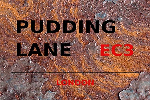 Schatzmix Street Pudding Lane London EC3 Rust Metallschild Wanddeko 20x30 tin Sign Blechschild, Blech, Mehrfarbig, 20x30 cm von Schatzmix