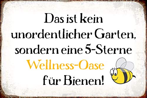 Schatzmix Spruch 5-Sterne Wellness-Oase Für Bienen Metallschild 20x30 tin Sign Blechschild, Blech, Mehrfarbig, 20x30 cm Schatzmix Spruch 5-Sterne Wellness-Oase Für Bienen Metallschild 20x30 tin Sign Blechschild, Blech, Mehrfarbig, 20x30 cm von Schatzmix