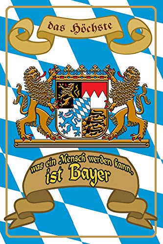 Schatzmix Spruch Bild Bayern Metallschild Wanddeko 20x30 cm tin Sign Blechschild, Blech, Mehrfarbig von Schatzmix