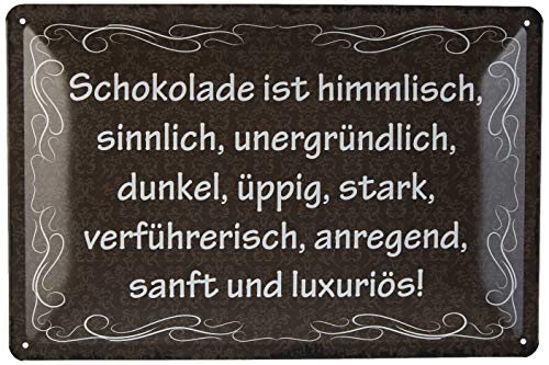 Schatzmix Spruch Schokolade ist himmlich. Metallschild Wanddeko 20x30cm tin Sign Blechschild, Blech, Mehrfarbig, 20x30 cm Schatzmix Spruch Schokolade ist himmlich. Metallschild Wanddeko 20x30cm tin Sign Blechschild, Blech, Mehrfarbig, 20x30 cm von Schatzmix