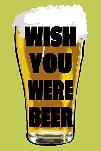 Schatzmix Spruch Wish You were Beer Metallschild 20x30 Deko tin Sign Blechschild, Blech, Mehrfarbig, 20x30 cm von Schatzmix