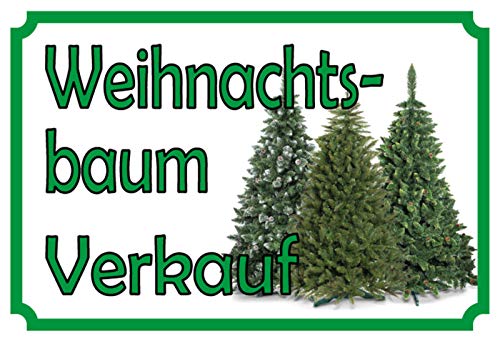 Schatzmix Weihnachten Weihnachtsbaum Metallschild Wanddeko 20x30 cm tin Sign Blechschild, Blech, Mehrfarbig von Schatzmix