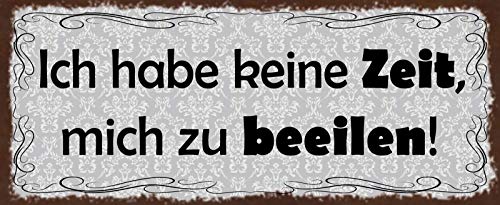 Schatzmix Zeit Mich zu beeilen Metallschild Wanddeko 27x10cm tin Sign Blechschild, Blech, Mehrfarbig, 27x10 cm Schatzmix Zeit Mich zu beeilen Metallschild Wanddeko 27x10cm tin Sign Blechschild, Blech, Mehrfarbig, 27x10 cm von Schatzmix