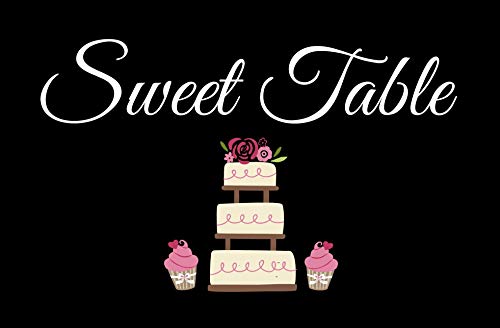 Schatzmix Spruch Sweet Table Torte Metallschild 20x30 cm Wanddeko tin Sign Blechschild, Blech, Mehrfarbig von Schatzmix