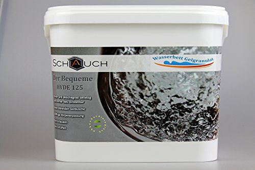 Schauch 2.5 Kg Gelbett Granulat der Marke HVDE 125 speziell für die Umrüstung von Wasserbetten in Gelbetten. JETZT auch für Vliesberuhigte Wasserbetten (2.5) von Schauch