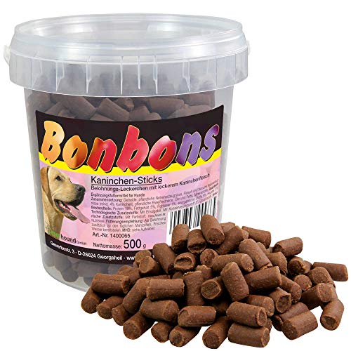 Schecker 5x500g - Hundebonbons Kaninchen Sticks - Hundeleckerlie mit Fleisch - softig weich von Schecker