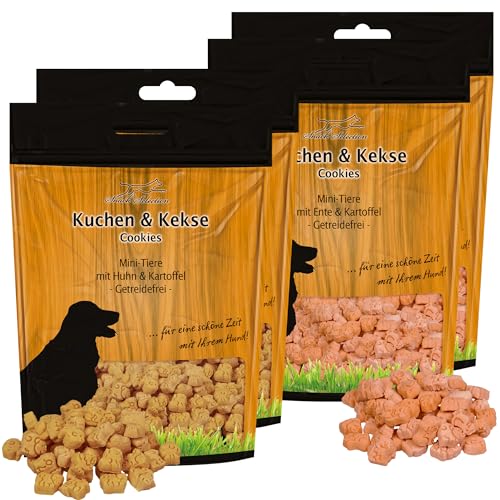 Schecker Hundeleckerli - Mini-Tiere - getreidefrei - fettarm - klein 4 x 500 g von Schecker