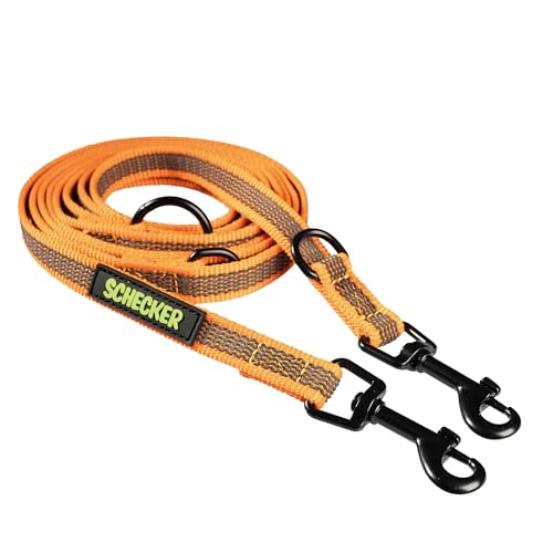 Schecker Hundeleinen - gummierte Verlängerungsleine mit 2 Karabiner - Nylonleinen wasserabweisend - extrem robust und reißfest Schecker Hundeleinen - gummierte Verlängerungsleine mit 2 Karabiner - Nylonleinen wasserabweisend - extrem robust und reißfest von Schecker