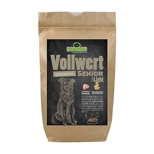 Schecker Trockenfutter - VOLLWERT Senior Geflügel - Light - getreidefrei - Keine Konservierungsstoffe - 12 kg - Hundefutter von Schecker