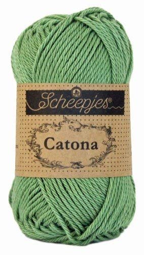 Scheepjes 1678-212 Catona Baumwolle Garn, 212 Sage Green, 1x50g von Scheepjes