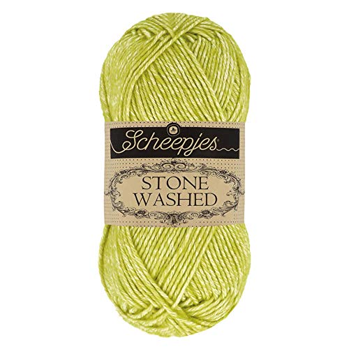 Scheepjes 1664-827 Stone Washed Baumwolle Garn, 78% 22% Acryl, 827 Peridot, 1x50g Scheepjes 1664-827 Stone Washed Baumwolle Garn, 78% 22% Acryl, 827 Peridot, 1x50g von Scheepjes