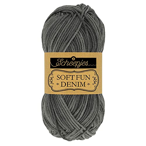 Scheepjes 1672-502_2 Softfun Denim Baumwolle Garn, 10x50g, 10 Count von Scheepjes