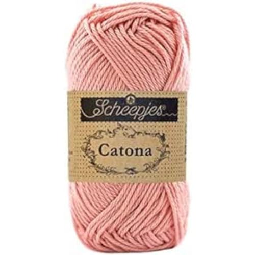 Scheepjes 1677-408 Catona Baumwolle Garn, 408 Old Rose, 1x25g von Scheepjes