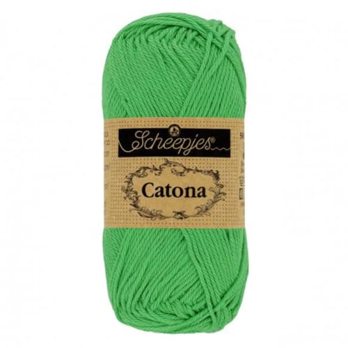 Scheepjes 1678-389 Catona Baumwolle Garn, 389 Apple Green, 1x50g von Scheepjes