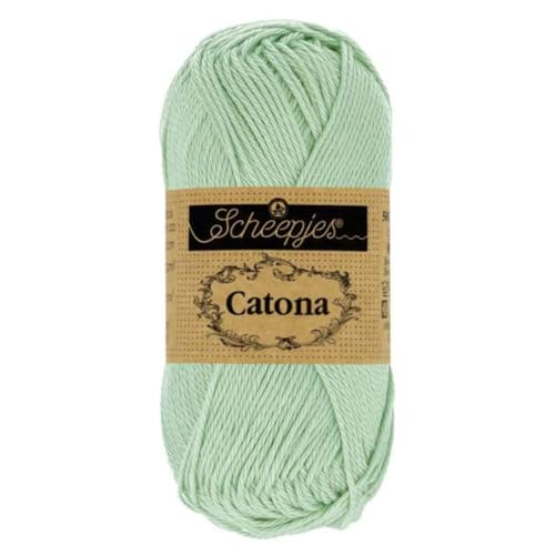 Scheepjes 1678-402 Catona Baumwolle Garn, 402 Silver Green, 1x50g von Scheepjes