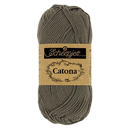Scheepjes - Scheepjes 387 Dunkel Olive Catona Garn - 1x50g von Scheepjes
